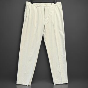B Draddy Ambassador Golf Pants Men 35x30 35x30 Beige Khaki Performance Stretch